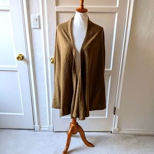Ryan Roberts camel colored longline lagenlook cardigan size small